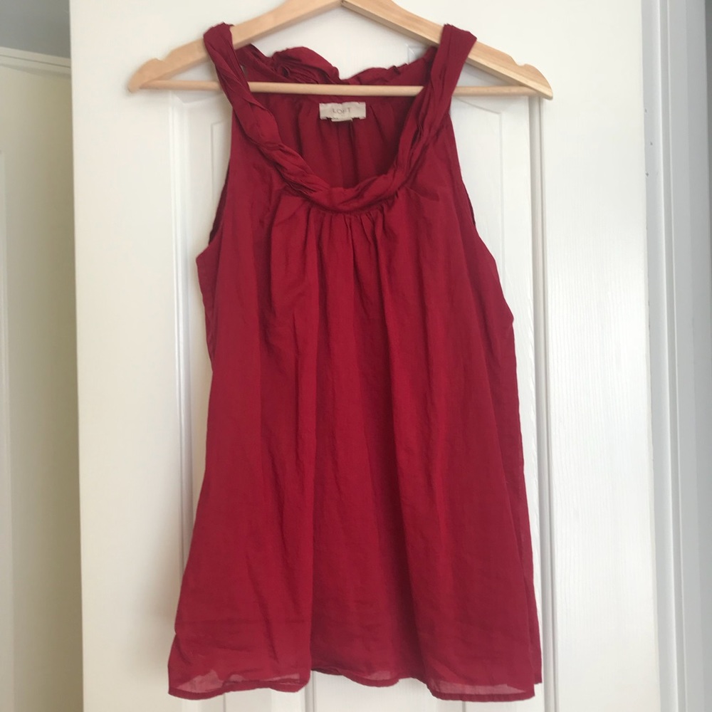 Ann Taylor Loft - Twisted Collar Top